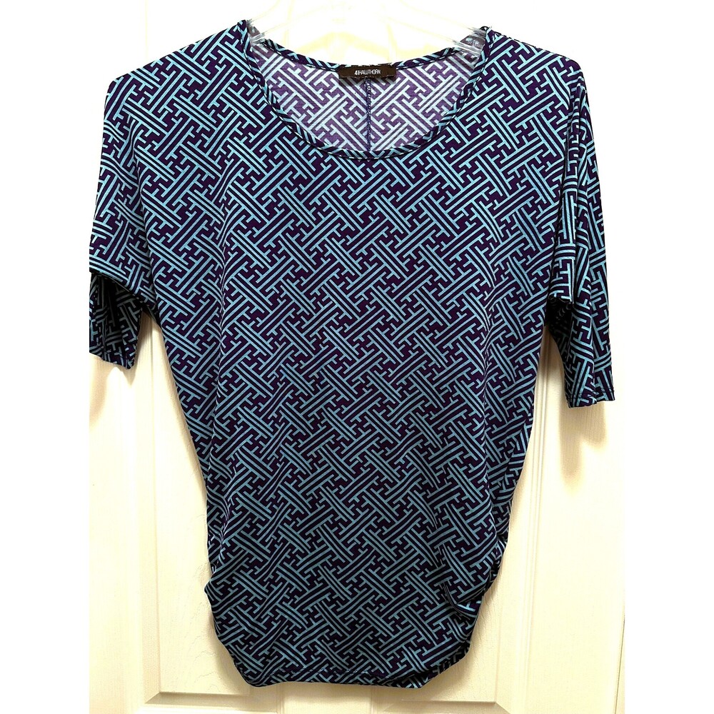 41 Hawthorn Small Top, Blue 3/4 sleeve casual shirt S, excellent condition